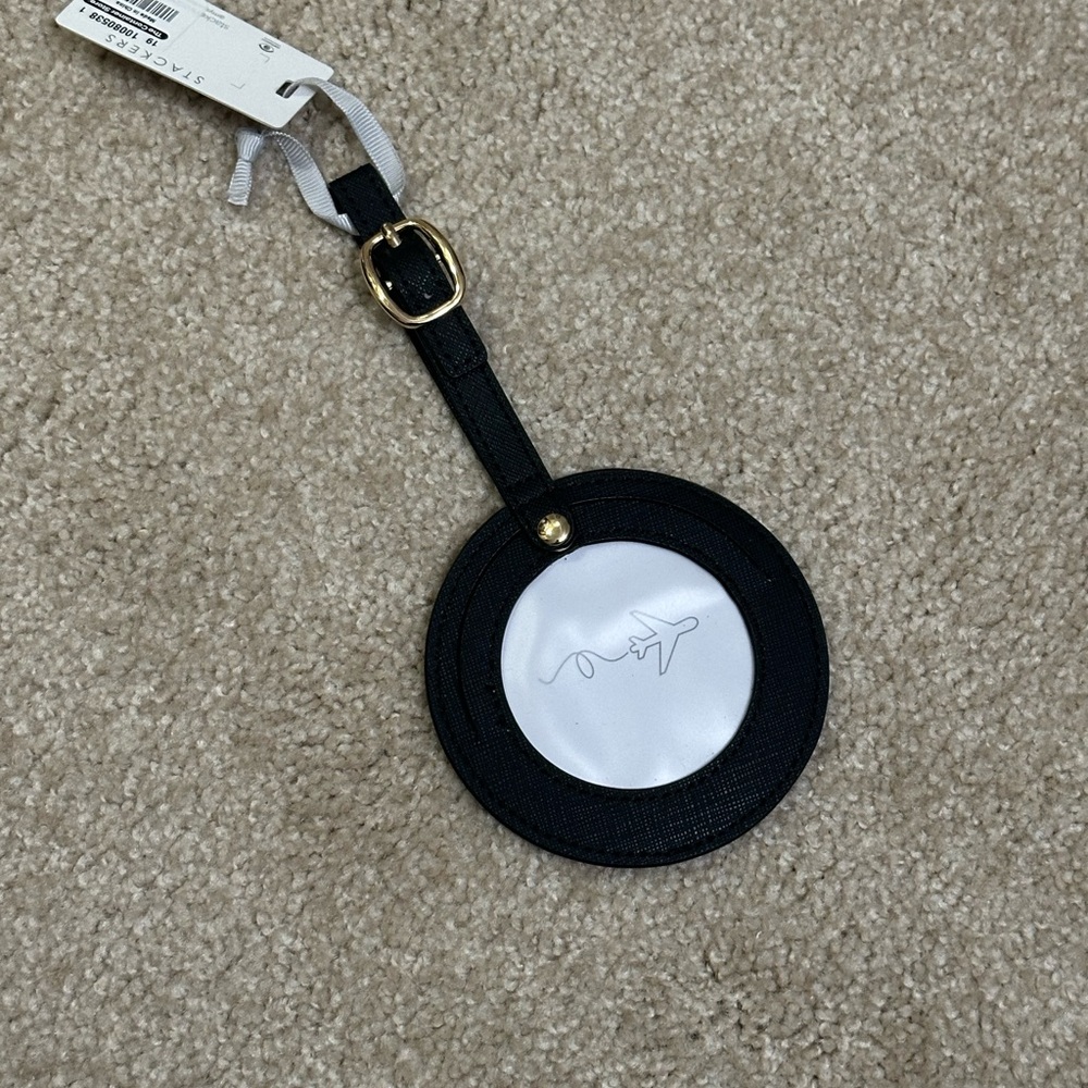 Black and Gold Stackers Luggage Tag